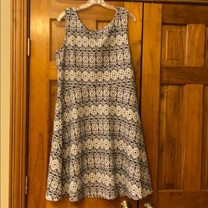 Talbots Navy & White Sleeveless Dress size XL